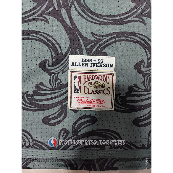 Maillot Philadelphia 76ers Allen Iverson NO 3 Mitchel & Ness 1996-97 Noir